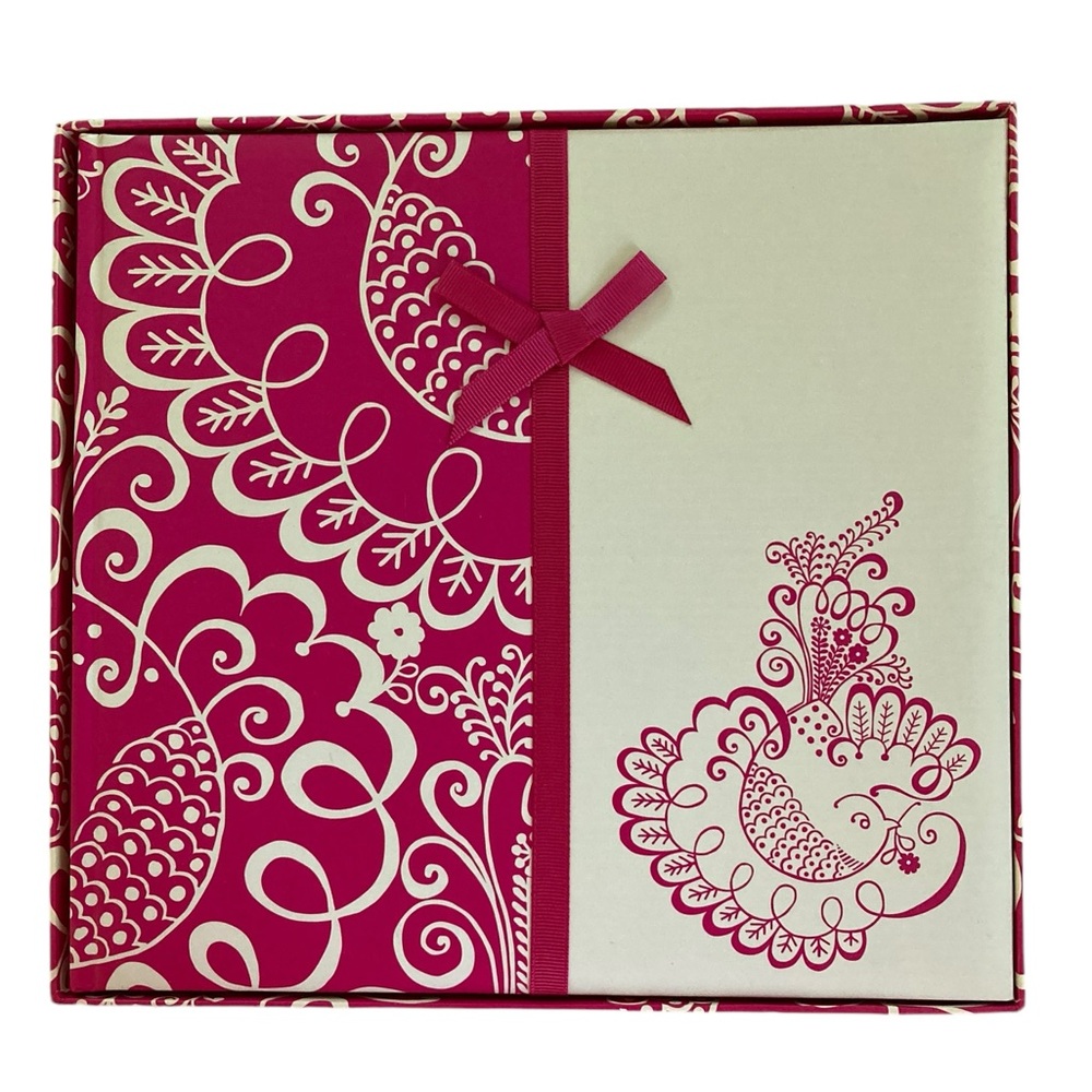 Vera Bradley Baby Book Twirly Birds Pink White Original Box Unused - NEW OTHER